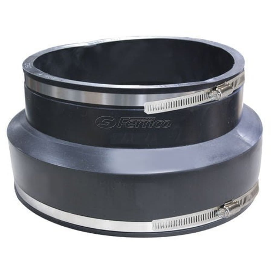 Transition Coupling, 10 in, Concrete x Cast Iron/Plastic, Flexible PVC