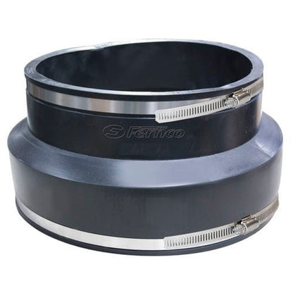 Transition Coupling, 10 in, Concrete x Cast Iron/Plastic, Flexible PVC