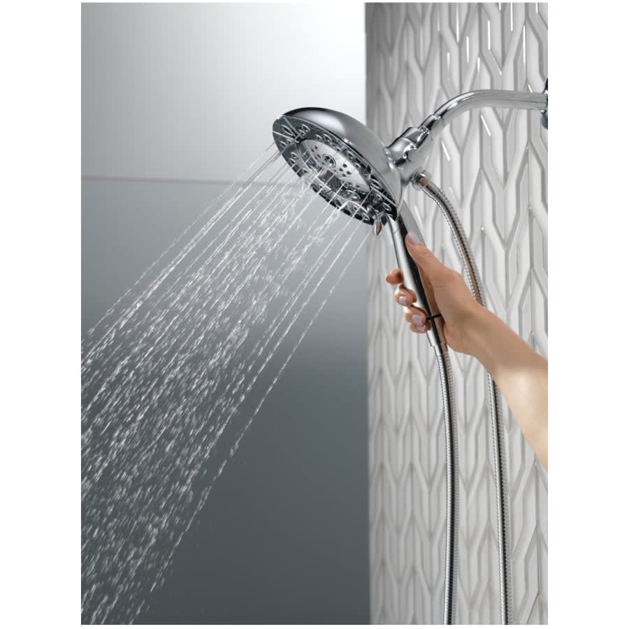 Universal Showering Round 1.75 GPM Multi Function 2-in1 In2ition Shower Head and Hand Shower with Touch Clean, H2Okinetic and MagnaTite Technology