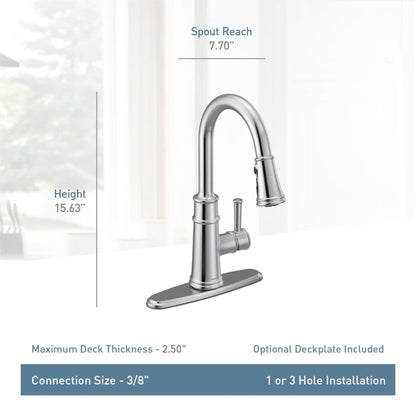 Belfield 1.5 GPM One-Handle High Arc Pulldown Kitchen Faucet with PowerBoost Technology