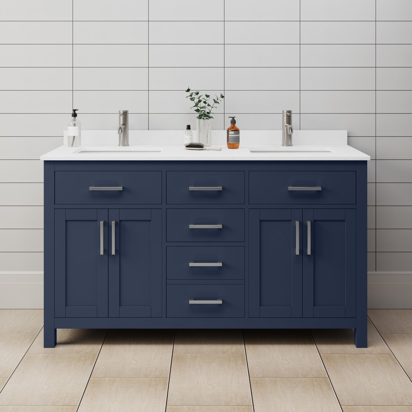 Beckett Double Bathroom Vanity - 60W x 35H x 22D