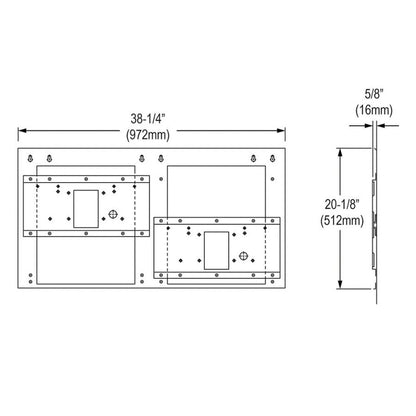 Surface Mounting Plate for Bi-level On-Wall Non-refrigerated Fountains