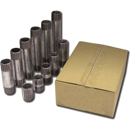 Nipple Run, Close to 6 in, 1/2 in, MNPT, 11 Pieces, Galvanized, Steel