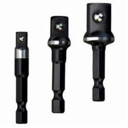 SHOCKWAVE™ Impact Duty™ 3-Piece Hex Shank Socket Adapter Set, 1/4 in, Male Drive, 1/4 in, Female Drive, Steel