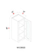 Wall Cabinet - 12"W x 36"H x 12"D Glass Door Only
