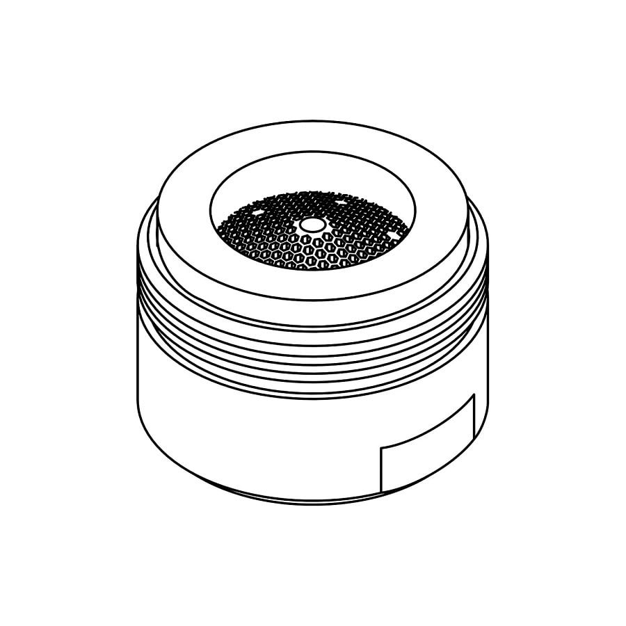 Aerator, For Use With Model 0239 Single/2-Handle Basin Faucet, 13/16-27 Male Thread, 1.5 gpm, Polished Chrome