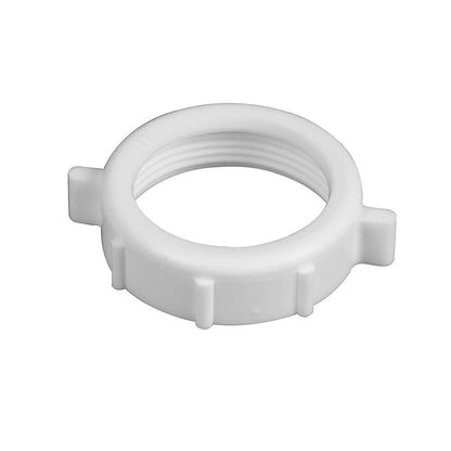 Tubular Slip Joint Nut, 1-1/2 in, Poly, White
