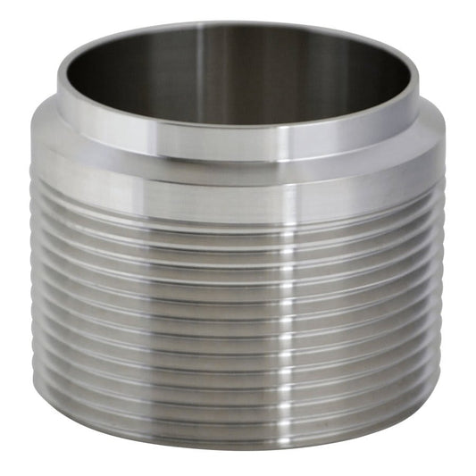 Male Adapter, 1-1/2 in, Butt Weld x MNPT, 304/304L Stainless Steel