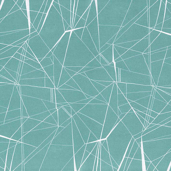 SKINS ART FRAGMENTS TURQUOISE (Non-Woven Fabric) (Make to order)