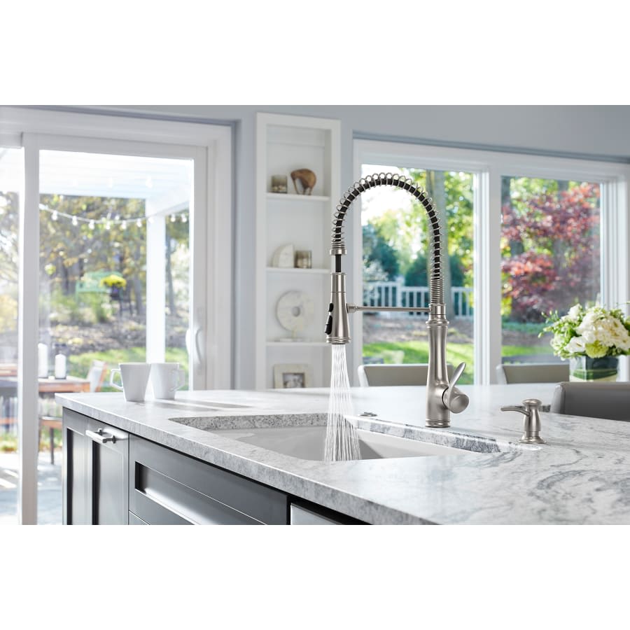 Bellera 1.5 GPM Single Hole Pull-Down Pre-Rinse Kitchen Faucet with Sweep Spray, Boost Spray, DockNetik, and MasterClean Technologies