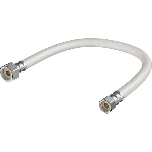 3/8" COMP X 1/2" FIP X 16" Stainless Steel and PVC Faucet Reinforced Flexible Connectors