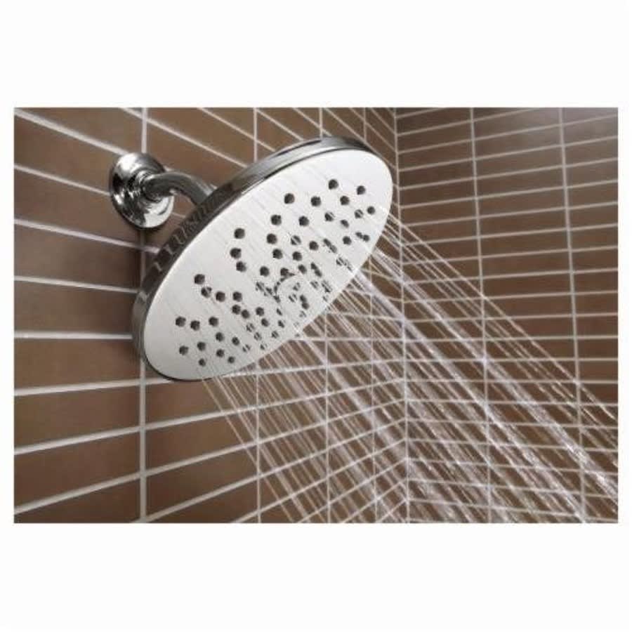 Rainshower Shower Head, 8 in Dia, 1.75 gpm, Polished Chrome