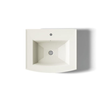 Archer 24" Pedestal Bathroom Sink with 1 Hole Drilled and Overflow