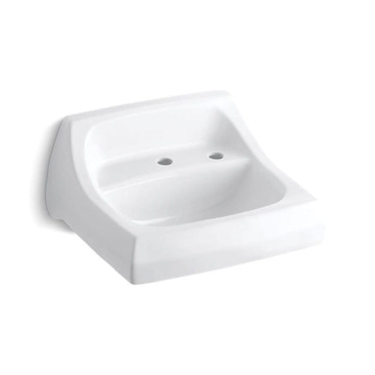 Kingston™ Wall Mount Lavatory Sink, ADA, 21-1/4 x 18-1/4 x 7-1/4 in, Vitreous China, White