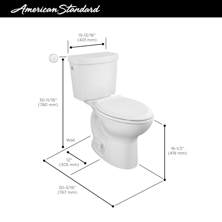 Cadet Elongated Chair Height Toilet Bowl Only - Less Seat