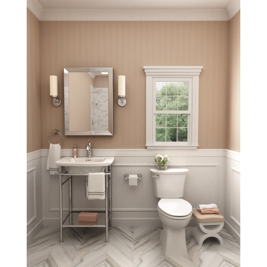 Edgemere 25" Fireclay Pedestal Bathroom Sink with Single Faucet Hole and Overflow - Less Pedestal