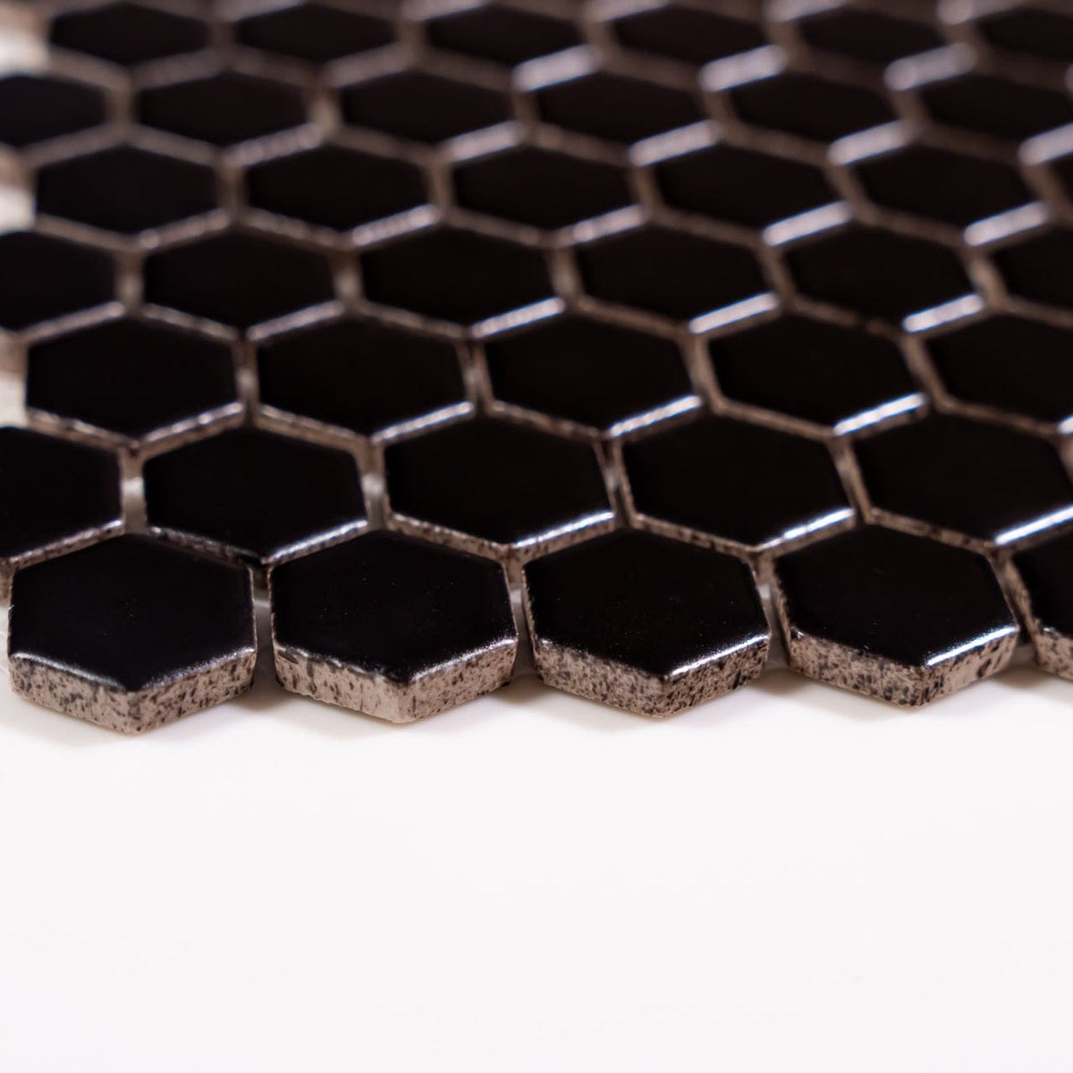 1x1 Black Hexagon