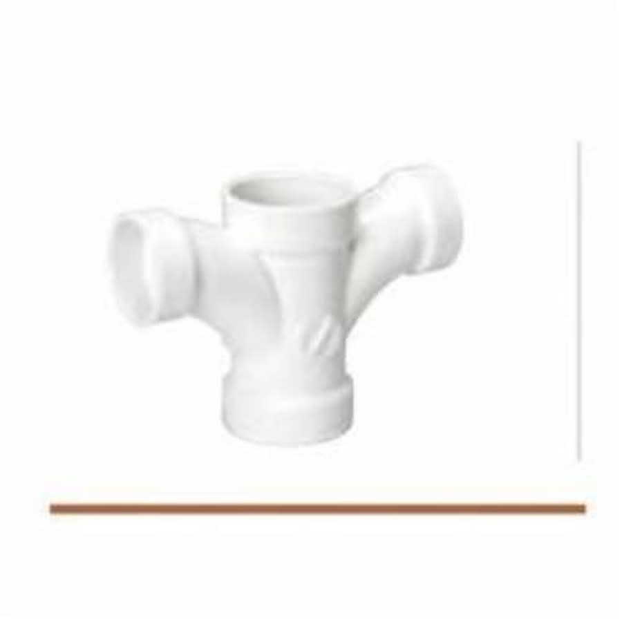 Double Fixture Tee, 2 in, Hub, DWV, PVC