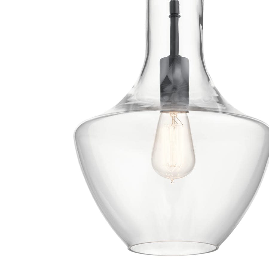 Everly Single Light 11" Wide Pendant with Clear Glass Shade