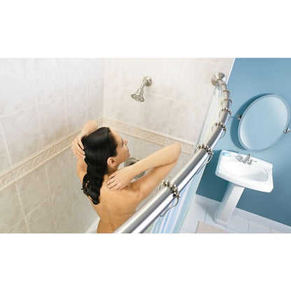 54" - 72" Adjustable-Length Curved Shower Rod (Wholesale Packaging)