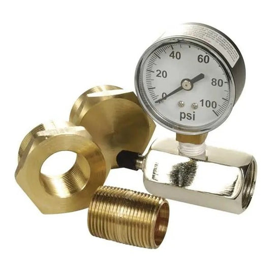 Manifold Pressure Test Kit, For Use With Radiant Heating and Cooling System, Brass