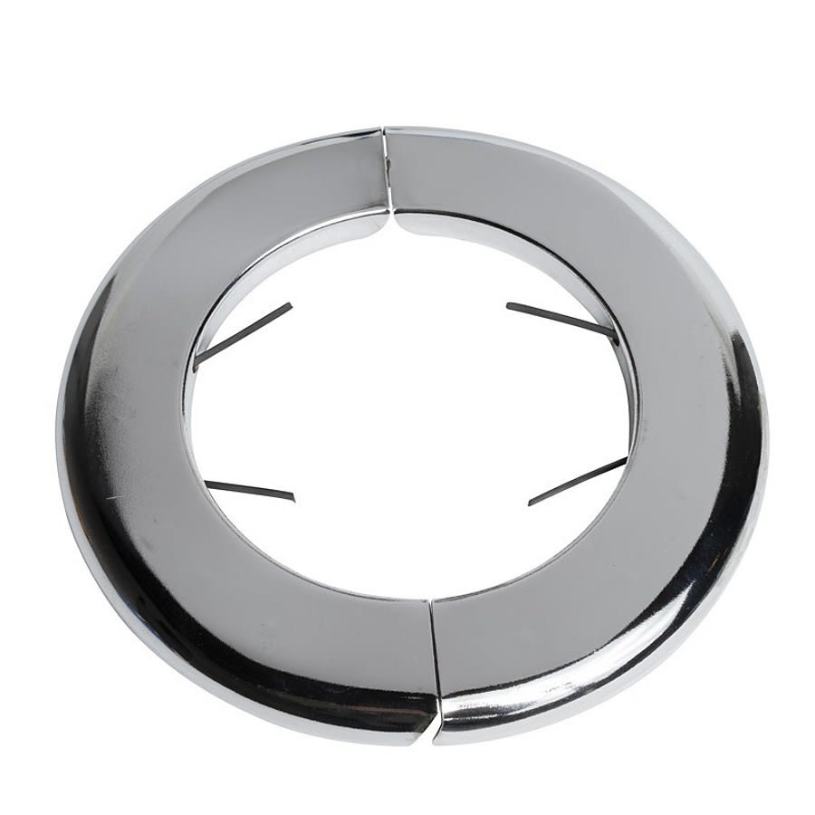 F&C Split Ring Escutcheon, 3-1/2 in OD, Polished Chrome