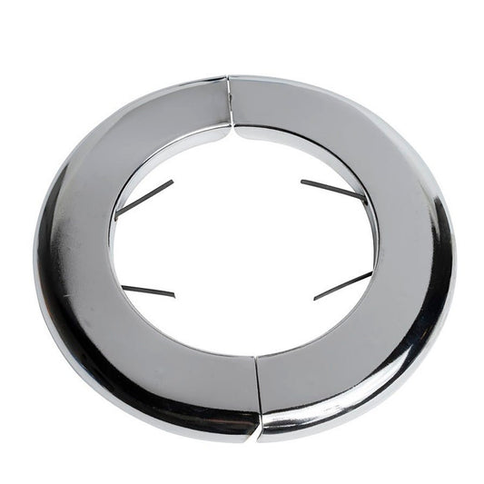 F&C Split Ring Escutcheon, 3-1/2 in OD, Polished Chrome