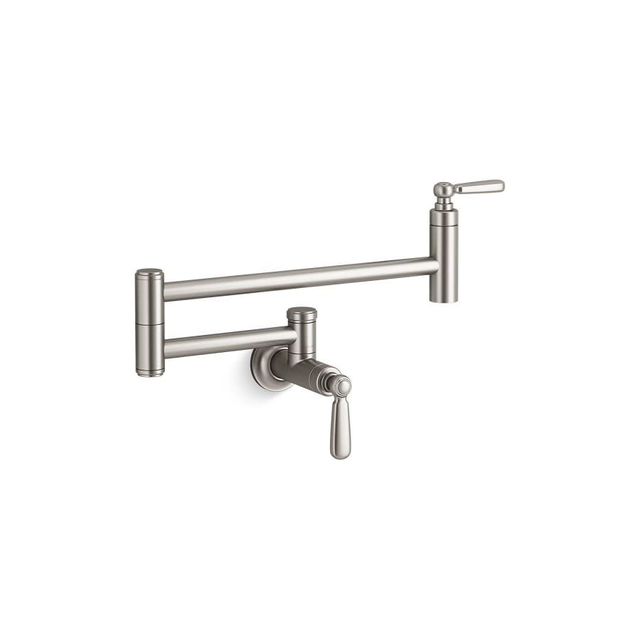Edalyn™ by Studio McGee Pot Filler Faucet, Wall Mount, 1 Lever Handle, 1-Hole, Vibrant Stainless