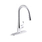 Simplice® Kitchen Touchless Faucet, Deck Mount, ADA, 1 Lever Handle, 1 or 3-Hole, Polished Chrome