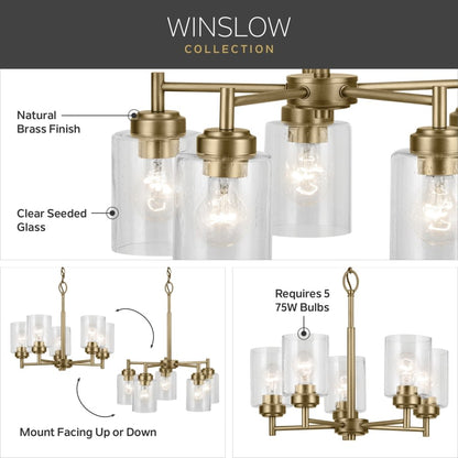 Winslow 5 Light 20" Wide Chandelier