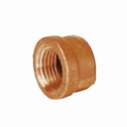 Cap, 1/2 in, FNPT, Lead Free Brass, Rough Brass