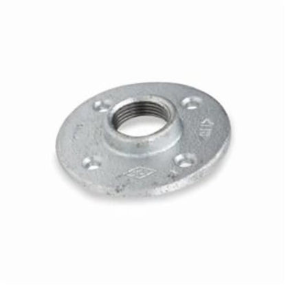 Floor Flange, 1/2 in, FNPT, 3 in OD, 4 Bolt Holes, 125 lb, Malleable Steel