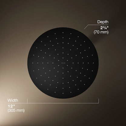 Contemporary Round 12" Single Function 2.5 GPM Rainhead with MasterClean Sprayface and Katalyst Air-Induction Technology