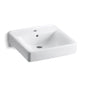 Soho® Wall Mount Lavatory Sink, ADA, 20 x 18 x 7 in, Vitreous China, White