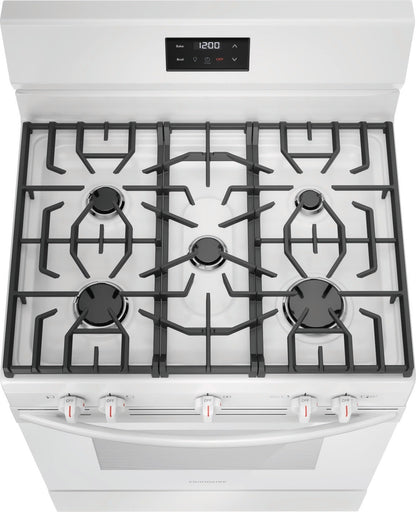 Frigidaire 30 in. 5.0 cu. ft. 5-Burner Gas Range with Manual Clean in White