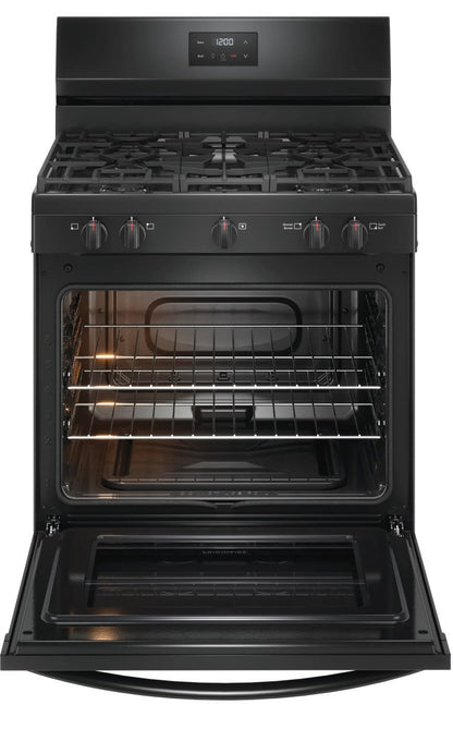 Frigidaire 30 in. 5.0 cu. ft. 5-Burner Gas Range with Manual Clean in Black