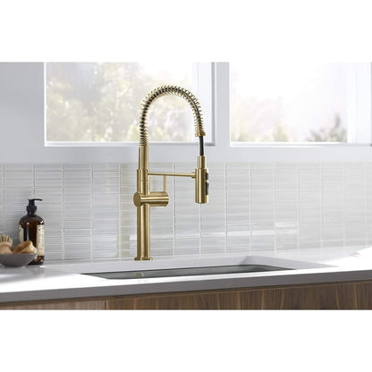 Crue 1.5 GPM Single Hole Pre-Rinse Pull Down Kitchen Faucet - Includes Escutcheon