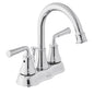 Dunston 4 in. Centerset Double Handle High-Arc Bathroom Faucet in Chrome