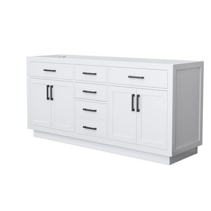 Beckett Double Bathroom Vanity with Toe Kick - 71W x 34.25H x 21.5D