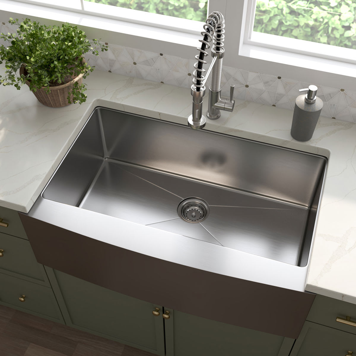 Handcrafted Farmhouse with Apron 16G 3321