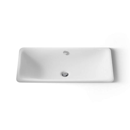 Iron Plains 30" Cast Iron Drop-In or Undermount Bathroom Sink with Overflow