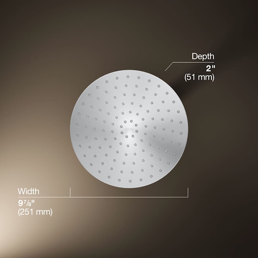Awaken Round 10" Single Function 1.75 GPM Rainhead with MasterClean Sprayface