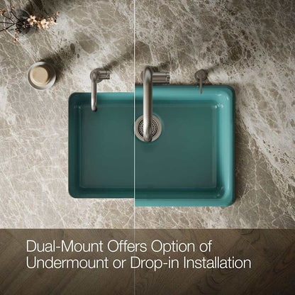 Iron/Tones 27" Undermount Single Basin Enameled Cast Iron Kitchen Sink