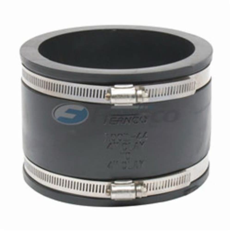 Transition Coupling, 4 in, Clay x Clay, Flexible PVC