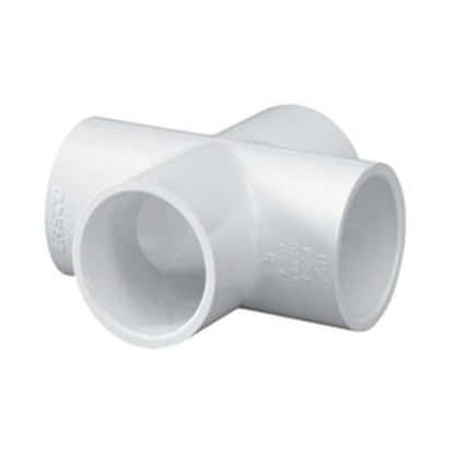 Cross, 1/2 in, Socket, SCH 40/STD, PVC