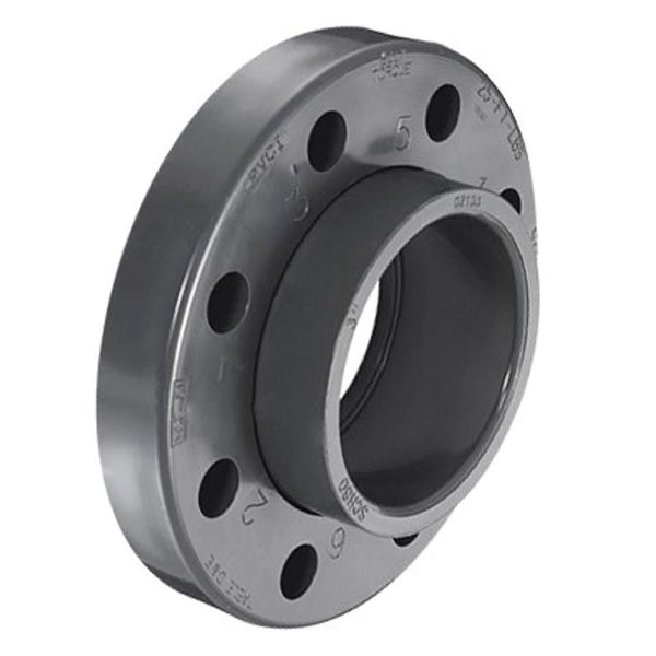 2-Piece Flange, 6 in, Socket, PVC, SCH 80/XH