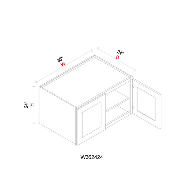 Wall Refrigerator Cabinet - 36"W x 24"H x 24"D