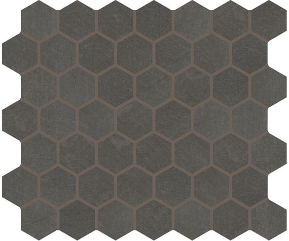 Moroccan Concrete Charcoal Hexagon 8X9 Matte