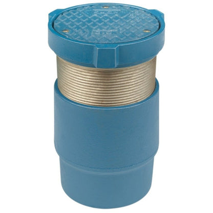 Cleanout With Top, 6 in Outlet, No Hub, 4-3/4 in Cover, Round, Nickel Bronze