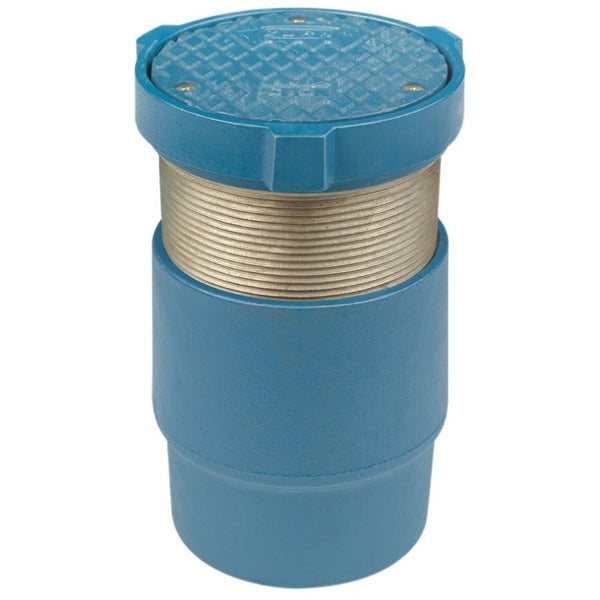 Cleanout With Top, 3 in Outlet, No Hub, 4-3/4 in Cover, Round, Nickel Bronze